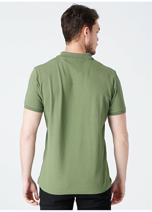 Beymen Business 4B4821200001 Düz Slim Fit Polo Yaka Koyu Yeşil Düğmeli Erkek T-Shirt 4