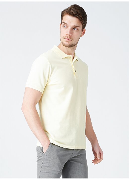 Beymen Business 4B4821200001 Düz Slim Fit Polo Yaka Sarı Düğmeli Erkek T-Shirt 2