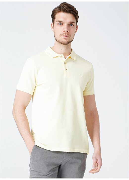 Beymen Business 4B4821200001 Düz Slim Fit Polo Yaka Sarı Düğmeli Erkek T-Shirt 3