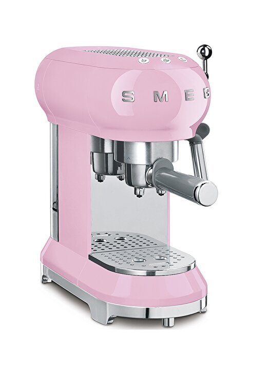 SMEG 50'S Style Retro Pembe ECF01PKEU Espresso Kahve Makinesi 1