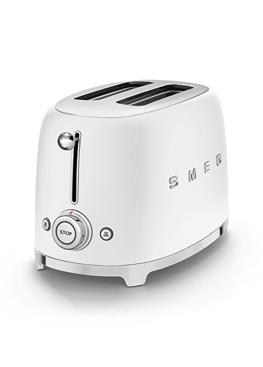 SMEG 50'S Style Retro TSF01WHMEU Mat Beyaz Ekmek Kızartma Makinesi 2