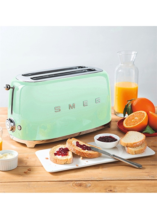 SMEG 50'S Style Retro TSF02PGEU Pastel Yeşil 4X Ekmek Kızartma Makinesi 4