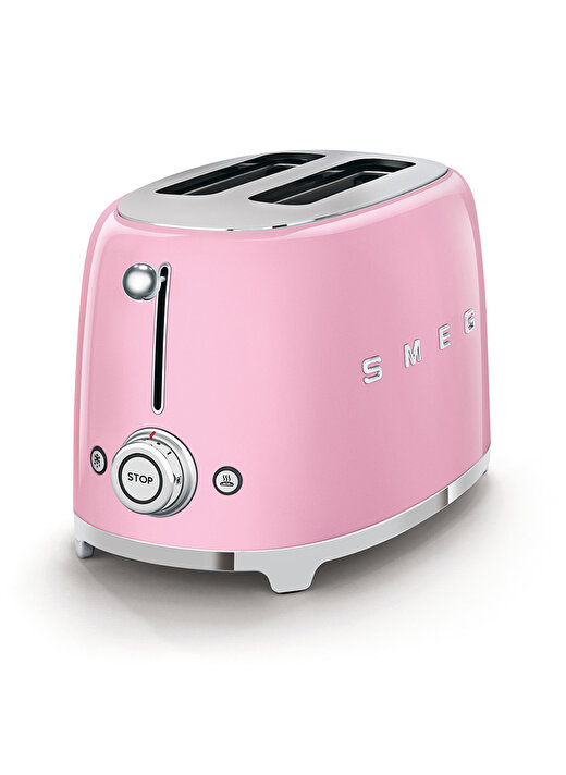 SMEG 50'S Style Retro TSF01PKEU Pembe 2x Ekmek Kızartma Makinesi 2