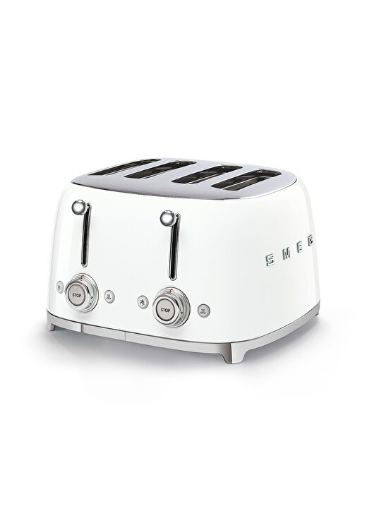 SMEG 50'S Style Retro TSF03WHEU Beyaz Ekmek Kızartma Makinesi 2