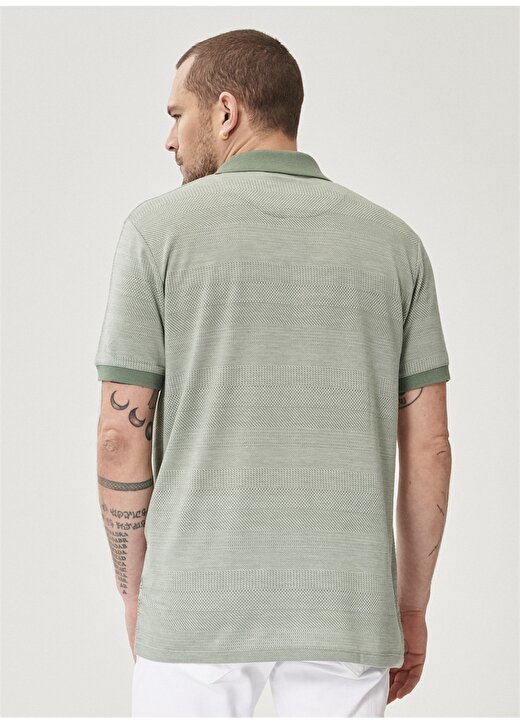 Altınyıldız Classic 4A4821200014 Desenli Slim Fit Polo Yakalı Yeşil Erkek T-Shirt 4