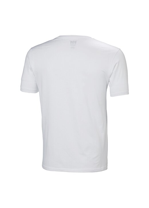 Helly Hansen Hh Logo Bisiklet Yaka Kısa Kollu Normal Kalıp Beyaz Erkek T-Shirt 2