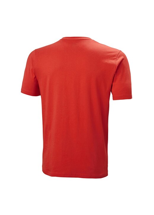 Helly Hansen Hh Logo Bisiklet Yaka Kısa Kollu Normal Kalıp Kırmızı Erkek T-Shirt 2