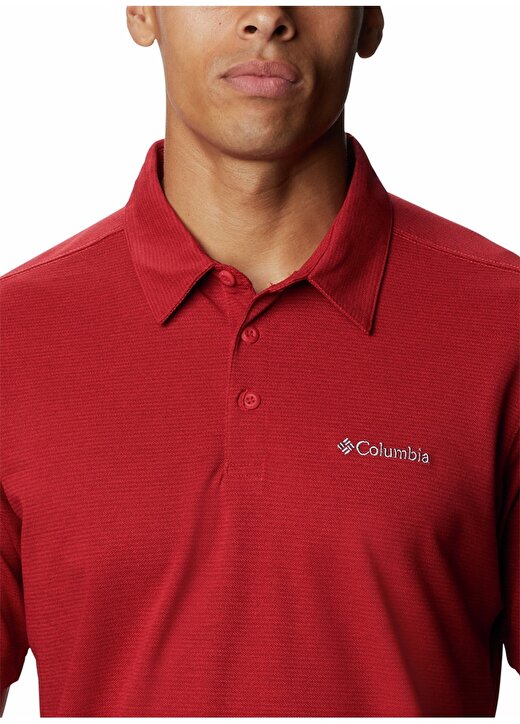 Columbia Düz Kırmızı Erkek Polo T-Shirt AM2996 HAVERCAMP PIQUE POLO 3
