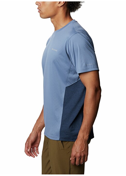 Columbia O Yaka Düz Mavi Erkek T-Shirt AO0809 M ZERO ICE CIRRO-COOL SS SHI 2