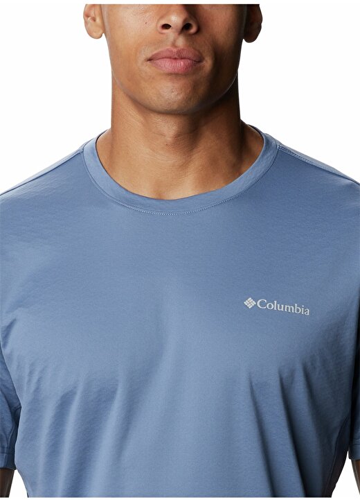 Columbia O Yaka Düz Mavi Erkek T-Shirt AO0809 M ZERO ICE CIRRO-COOL SS SHI 3