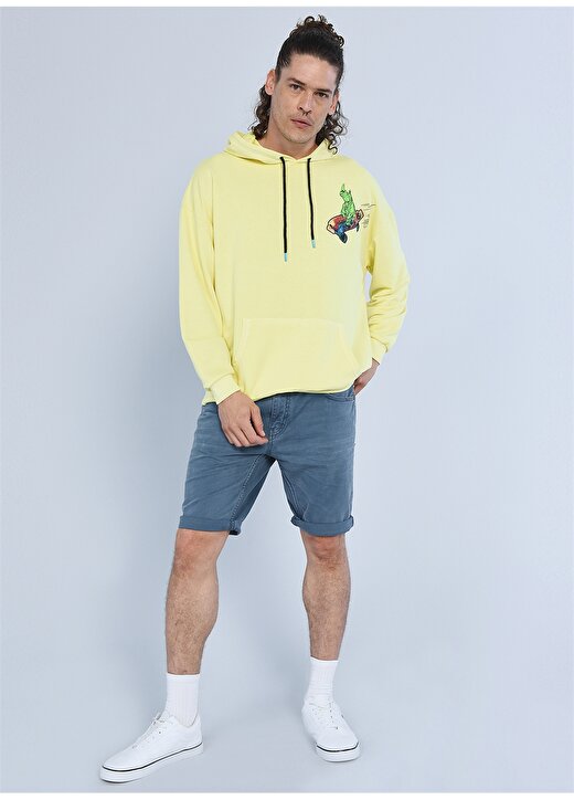 Ecko Unlimited Erkek Kapüşonlu Sarı Sweatshirt 4