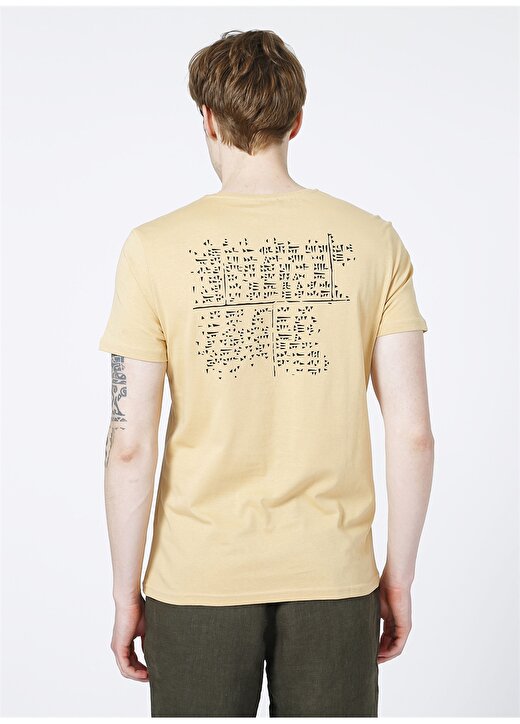 Fabrika O Yaka Basic Düz Vizon Erkek T-Shirt - LOGAS 4