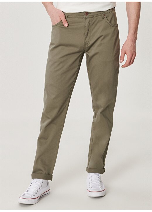 Wrangler Normal Bel Slim Fit Yeşil Erkek Chino Pantolon W12SWA275_Texas Slim 3