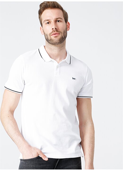 Lee Beyaz Erkek Polo T-Shirt L61ARLLJ_Polo T-Shirt 1