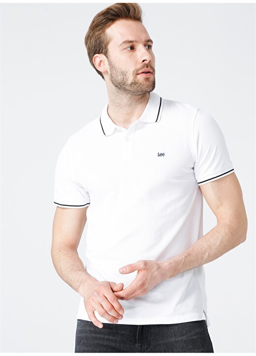 Lee Beyaz Erkek Polo T-Shirt L61ARLLJ_Polo T-Shirt 3
