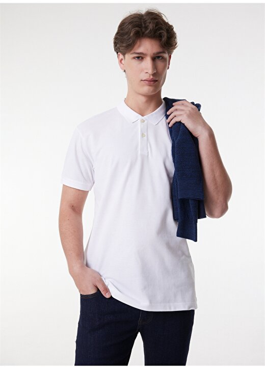 Lee Açık Beyaz Erkek Polo T-Shirt L211810102_Polo T-Shirt 1