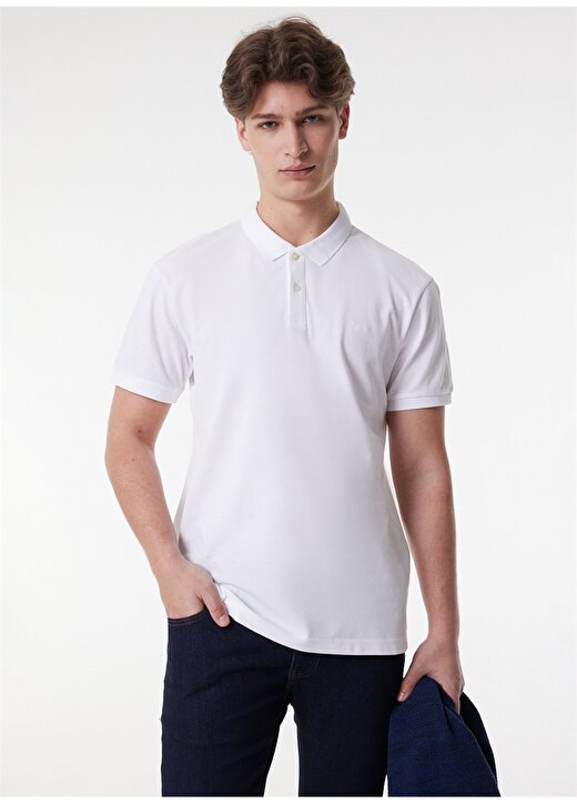 Lee Açık Beyaz Erkek Polo T-Shirt L211810102_Polo T-Shirt 3