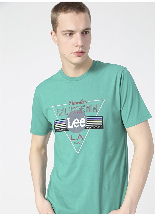 Lee L211913300 Mint Logo Baskılı Erkek T-Shirt 1