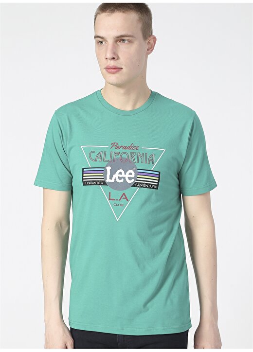 Lee L211913300 Mint Logo Baskılı Erkek T-Shirt 2