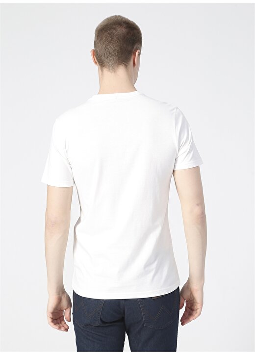 Lee Logo Baskılı Beyaz Erkek T-Shirt 4
