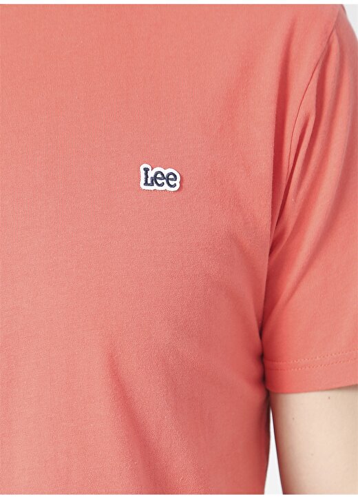 Lee Pamuklu Kısa Kol Kırmızı Erkek T-Shirt 4