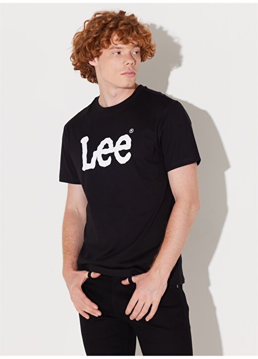 Lee L65QAI01_Logo Siyah Erkek T-Shirt 2