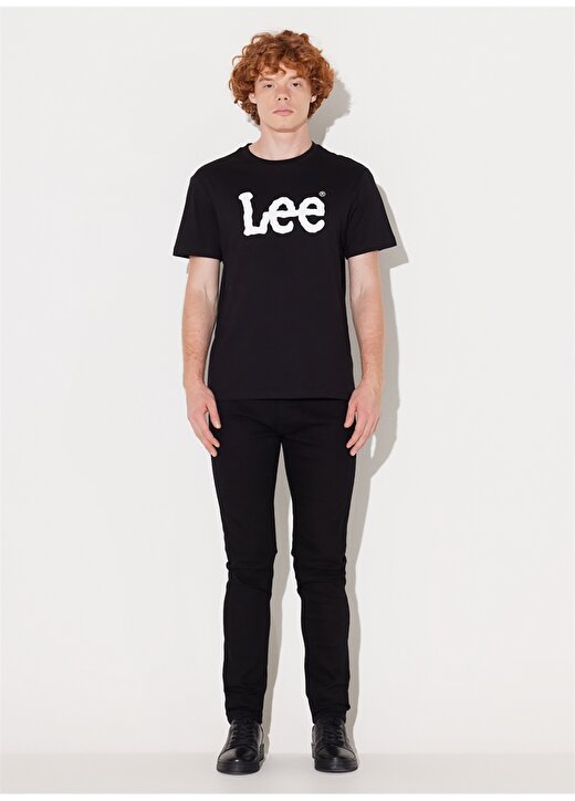 Lee L65QAI01_Logo Siyah Erkek T-Shirt 4
