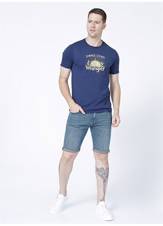Wrangler O Yaka Lacivert Erkek T-Shirt 2