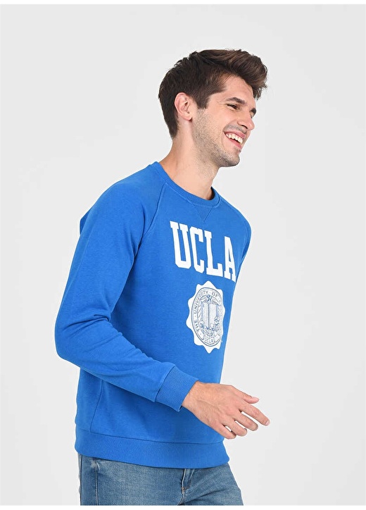 Ucla Uzun Kollu Baskılı Mavi Sweatshirt 4