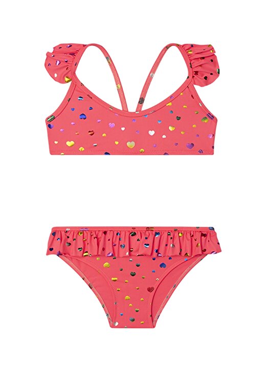 Slipstop Çok Renkli Kız Çocuk O Yaka Askılı Baskılı Bikini Takım SM21110165 Betty Bikini 1