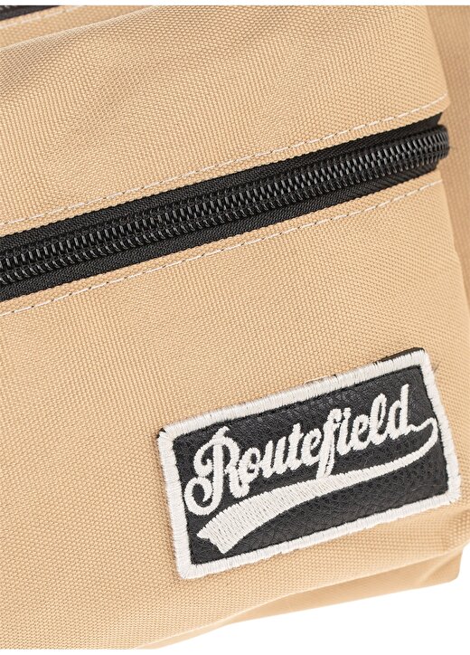 Routefield Logo Baskılı Krem Erkek Bel Çantası 3