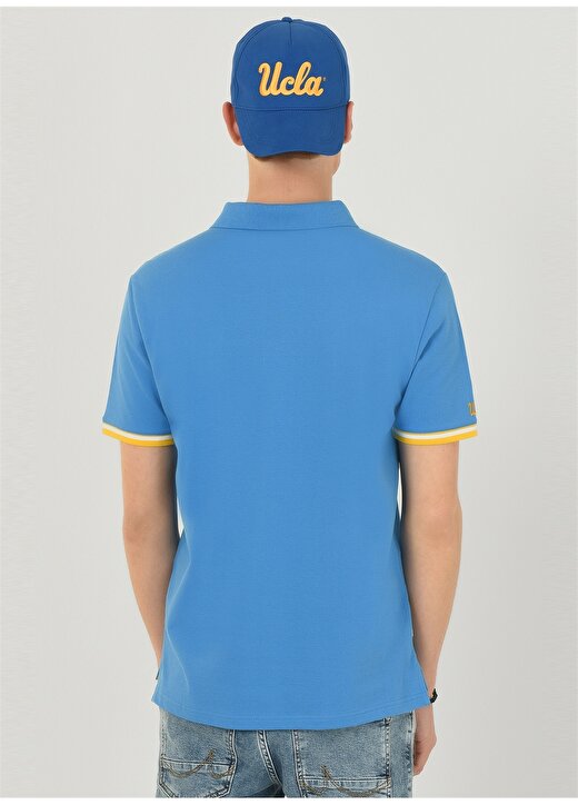 Ucla Polo Yaka Nakışlı Açık Mavi Erkek Polo T-Shirt BRUNO 2