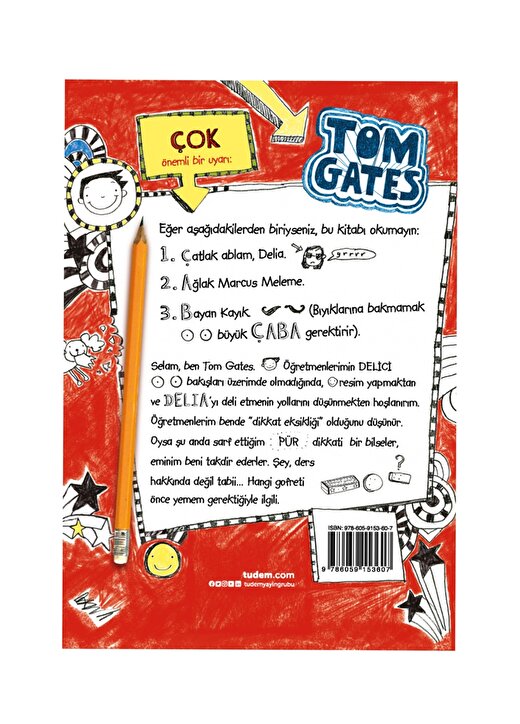 Tudem Tom Gates- 01 Tom Gates'in Harikadünyası (Sert Kapak) Kitap 2