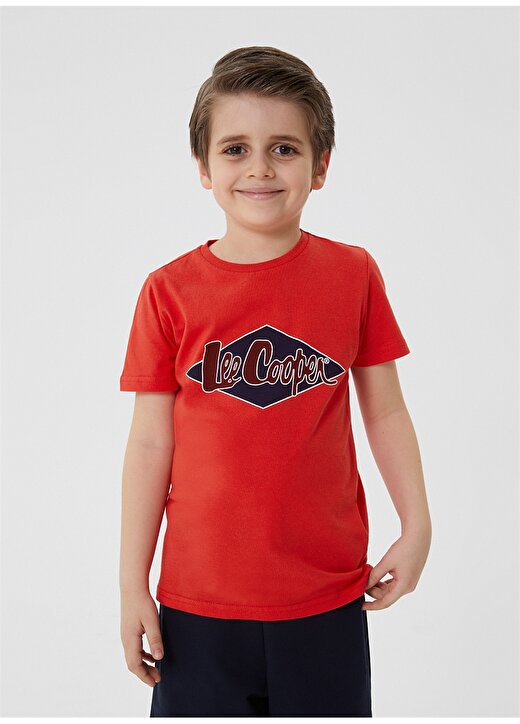 Lee Cooper Bisiklet Yaka Baskılı Pamuklu Kırmızı Erkek Çocuk T-Shirt 2
