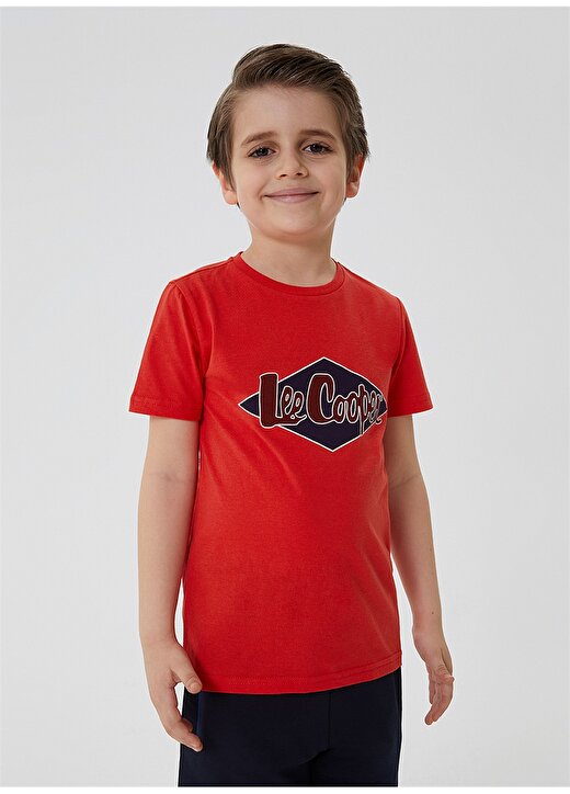 Lee Cooper Bisiklet Yaka Baskılı Pamuklu Kırmızı Erkek Çocuk T-Shirt 3