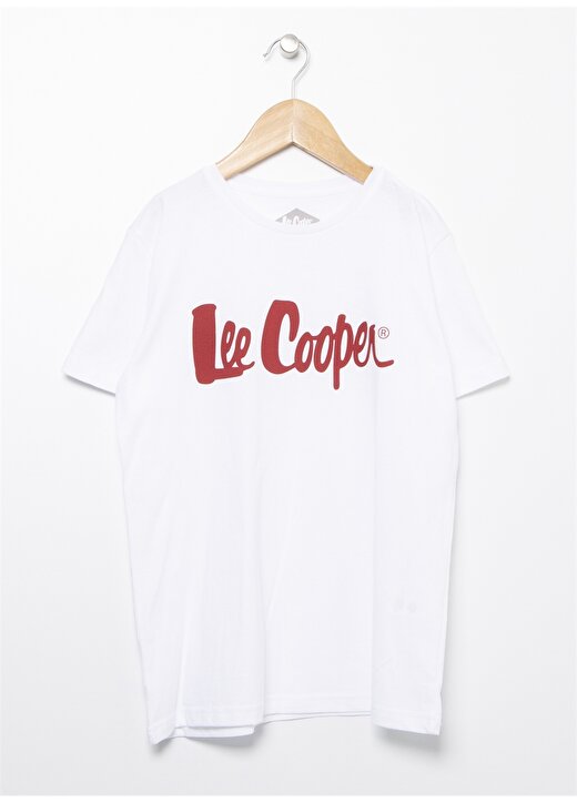 Lee Cooper O Yaka Normal Kalıp Baskılı Beyaz Erkek Çocuk T-Shirt 1