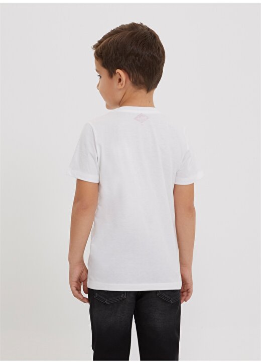 Lee Cooper O Yaka Normal Kalıp Baskılı Beyaz Erkek Çocuk T-Shirt 3