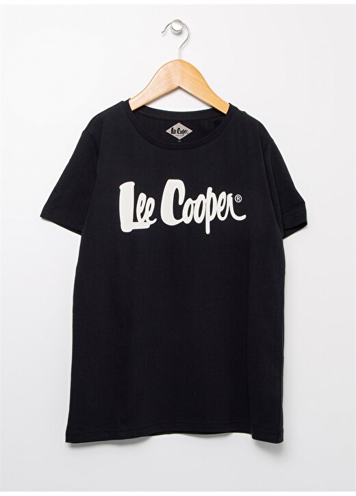 Lee Cooper O Yaka Pamuk Siyah Erkek T-Shirt 1