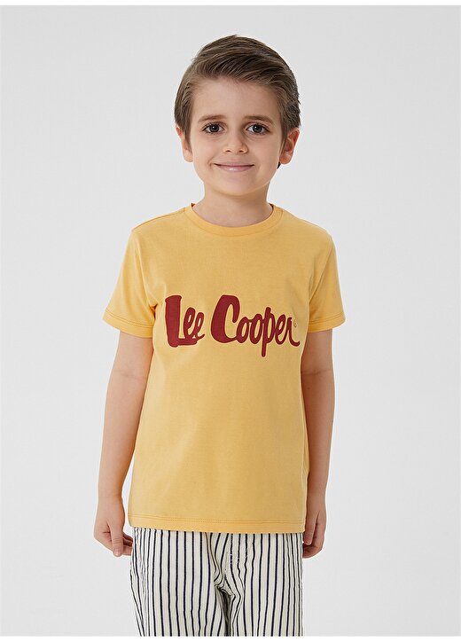 Lee Cooper Bisiklet Yaka Baskılı Sarı Erkek Çocuk T-Shirt 2