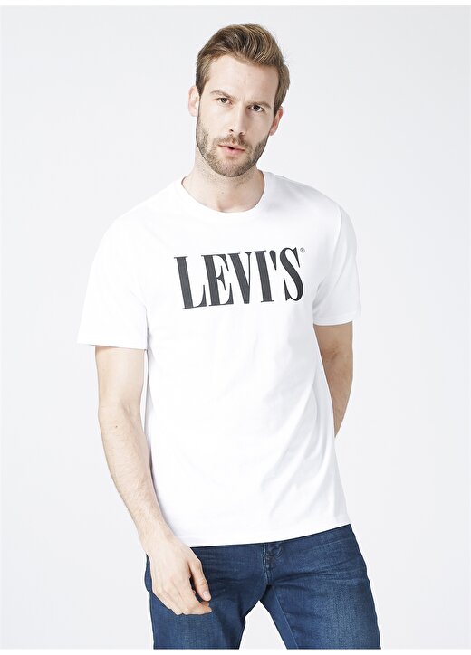 Levis O Yaka Beyaz Erkek T-Shirt 2