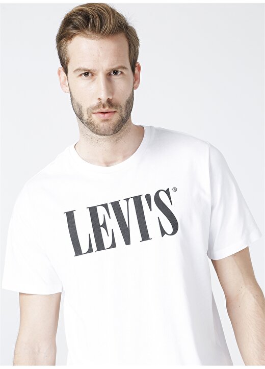 Levis O Yaka Beyaz Erkek T-Shirt 3