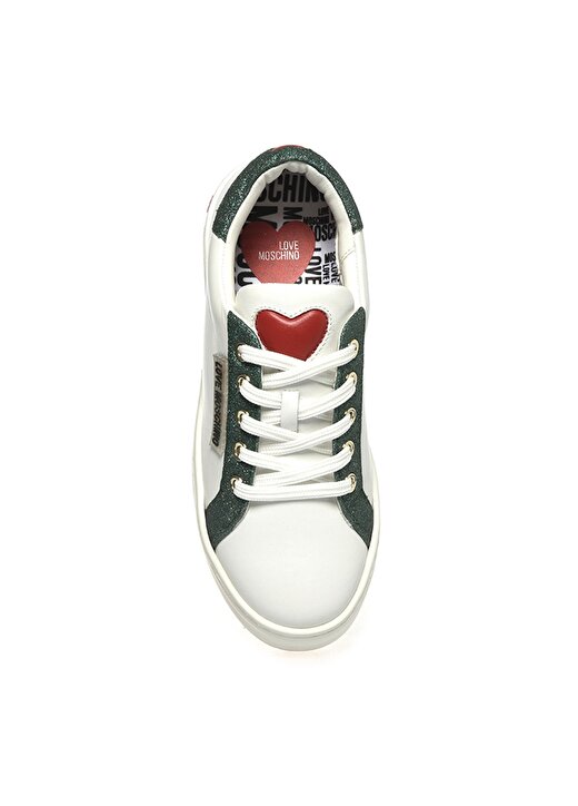 Love Moschino Yüksek Taban Beyaz Kadın Sneaker 4