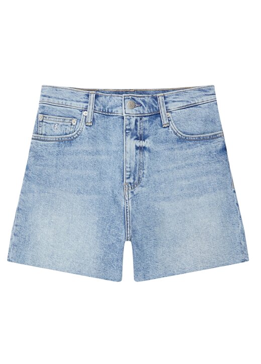 Calvin Klein Jeans Normal Bel Standart Kalıp Baskılı Mavi Kadın Şort J20J2158971AA 1