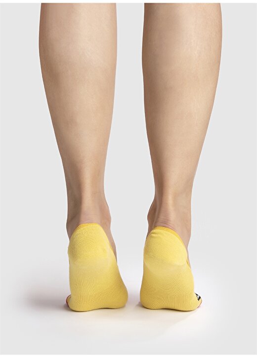 ONE TWO BGKB1M Socks Desenli Sarı Kadınbabet Çorabı 3