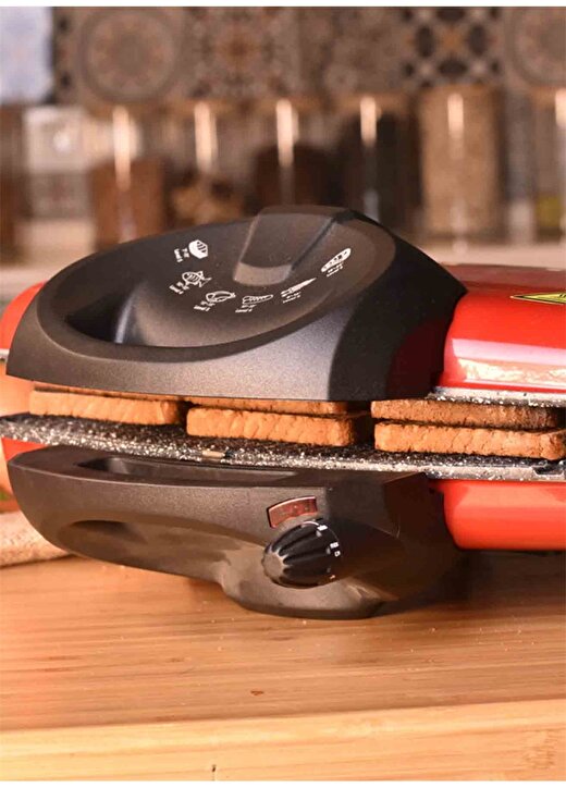 Bambum Gustava - Kompakt Tost Makinası Kırmızı 2