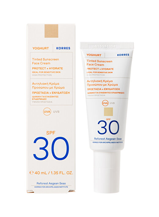 Korres Yoghurt Güneş Koruyucu Renkli Krem (Yüz) SPF30 40ml 2