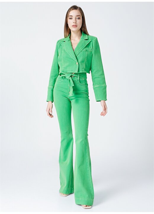 Rocky Girl Normal Bel Standart Yeşil Kadın Pantolon RG-201 Y 1
