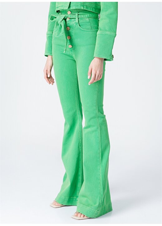Rocky Girl Normal Bel Standart Yeşil Kadın Pantolon RG-201 Y 3