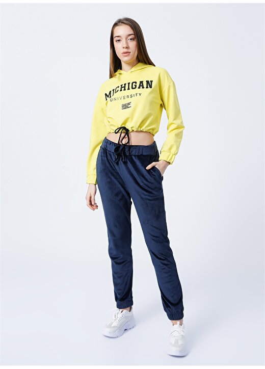 Fabrika Sports S-Eleta Kapüşonlu Uzun Kollu Sarı Kadın Sweatshirt 3
