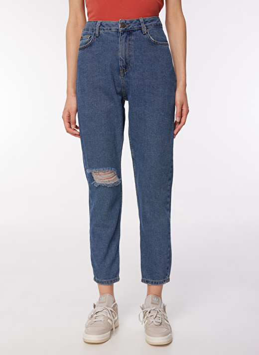 Aeropostale Yüksek Bel Comfort Fit Açık İndigo Kadın Denim Pantolon K-SS20W14 3